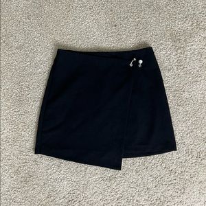 Black Mini Skirt with pearl details